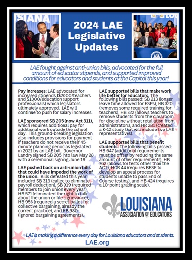 2024 LAE Legislative Updates